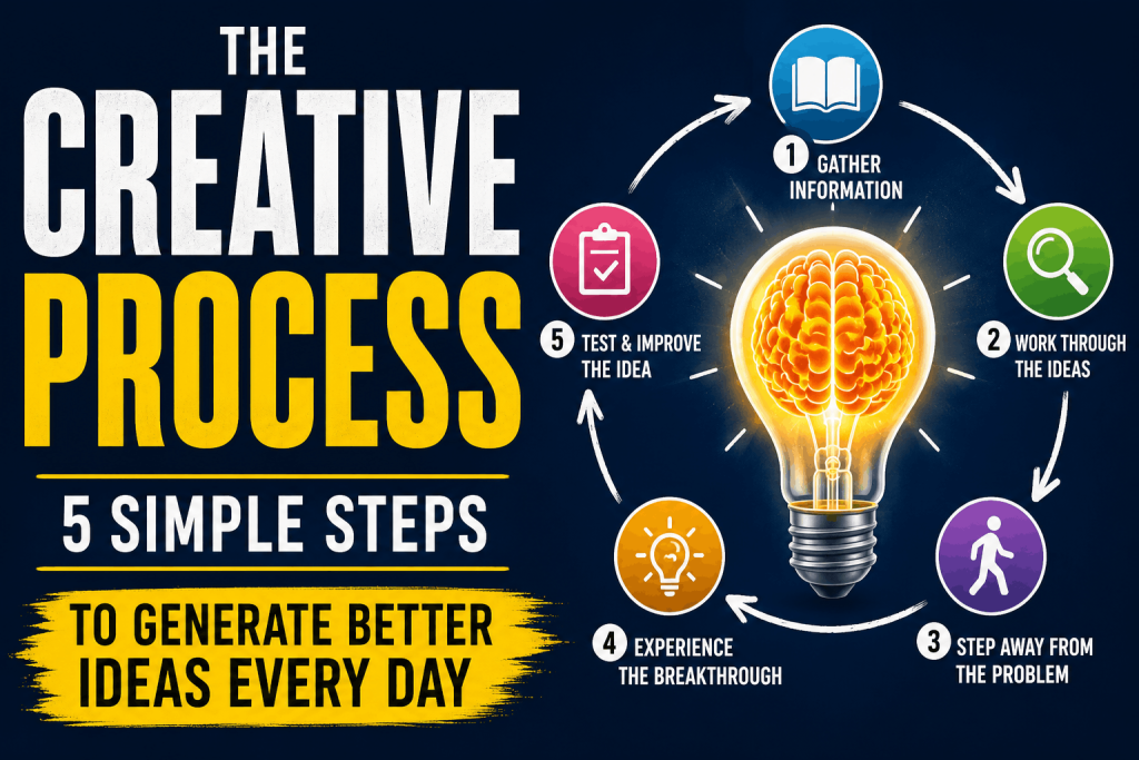The Creative Process: 5 Simple Steps to Generate Better Ideas Every Day create thumbnail for it